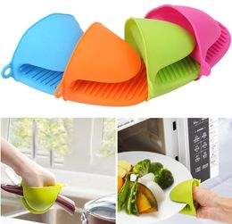 Silicone Gloves Oven Mitt Hand Clip 43g Thickened Heat-Resistant Pot Holder Anti-Hot Non-Slip Glove Kitchen Cooking Tool