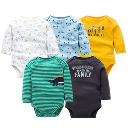 Long Sleeve Jumpsuits Newborn cartoon stripe Baby Pyjamas Rompers Bodysuits Set Boys Girls Clothes Underwear 20220224 Q2