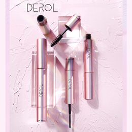 DEROL Double eyelash setting foundation Mascara Waterproof and non-smudging dense curling mascara