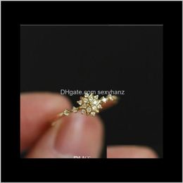 16K Gold Sier Womens Snowflake Set Auger Crystal Rhinestone Rings Engagement Wedding Finger Band Ring Jewellery Gifts Size 610 Uorey 3Oo2Q