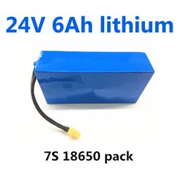 24V 6Ah li ion 7S 18650 battery pack with BMS for diving light electric vehicle medical device portable equipment