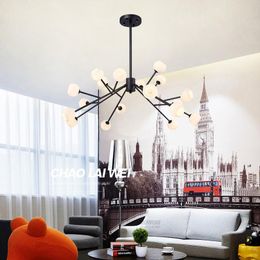 Chandeliers Modern Nordic Pendant Lights Black Lamps LED Light Bulb Hanging Lamp Home Decoration Lighting