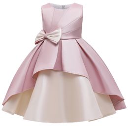 Summer Elegant Princess Wedding Gown Dress Kids Dresses for Girls Evening Birthday Party Children Clothing 210317