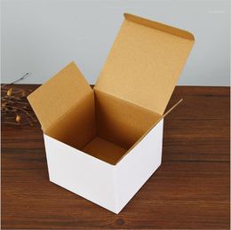 wholesale corrugated boxes Australia - Gift Wrap 10pcs lot White Corrugated Carton Hard Paper Packaging Box For Cup Package