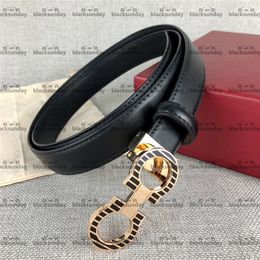 Black Plaid Buckle Belts Hipster Men and Women Leather Belts with Box Smooth Buckle Dress Up High-grade Belts