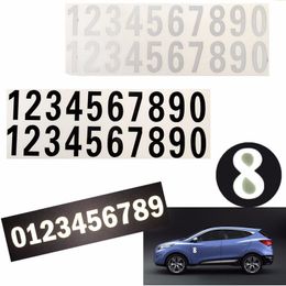 Wall Stickers 3x1.5cm Car Licence Phone Digits Numeral 0-9 Number House Door Street Address Mailbox Room Gate Decal Reflective