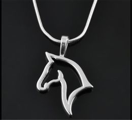 Fashion Cute Animal Horse Pendant Necklace For Women Dainty Silver Color Chain Jewelry Accessories Wholesale