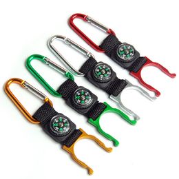 Outdoor mountaineering buckle compass mineral water kettle buckle D type quick hanging spot wholesale