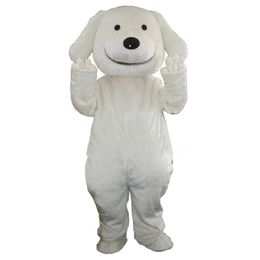 Halloween White Dog Mascot Costume High Quality Cartoon Anime theme character Carnival Unisex Adults Outfit Christmas Birthday Party Dress