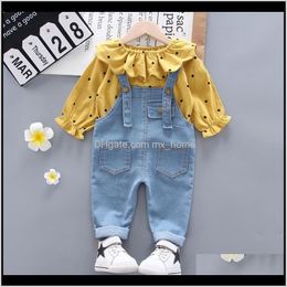 Sets Clothing Baby Kids Maternity Drop Delivery 2021 Spring Born Matching Pullovers Top Denim Suit Suits For Baby Girls Childhood Outfits Bor