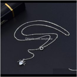 Necklaces & Pendants Drop Delivery 2021 -Selling Jewelry Fashion Simple Personality Female Necklace Lovely Animal Spider Set Zircon Pendant X