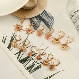 Fashion Retro Big Dangle Earring Statement Women's Exaggerated Geometric Metal Drop Earrings Charm Women Trendy Jewelry