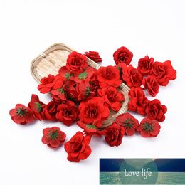 20Pcs Silk Roses Wholesale Red Wedding Decorative Flowers Home Decoration Accessories Christmas Wreath Artificial Flowers Cheap Factory price expert design