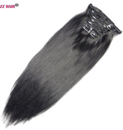 16-28 inches 10pcs Set 300g 100% Brazilian Remy Clip-in Human Hair Extensions Clips Full Head Natural Straight