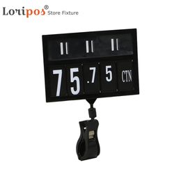 Supermarket Plastic Digital Price Display Board with Clip