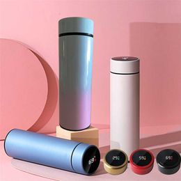 Smart thermal bottle Stainless Steel Thermos Water Bottle for children Vacuum Flasks keeps cold insulation cup tea 211109