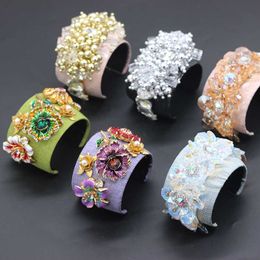 Beautiful Bracelet Baroque Personality Crystal Rhinestone Woven Ladies Prom Bracelet Flannel Fashion Geometricbracelet 724 Q0717