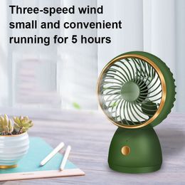 ZL0517 Party Favour Wireless Desktop Fan Mini Handheld USB Mute Portable Adjustable Rechargeable Hands Free 3 Gears Fans Power Bank Mobile Cooling Tool