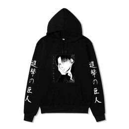 Japanese Anime Attack on Titan Hoodie Japanese Long Sleeves With Pockets H1227