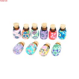 Cork Lid Polymer Clay Aromatherapy Essential Oil Empty Bottle Soft Pottery Handmade 25pcslot Ornaments Gifthigh qty