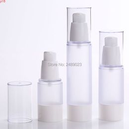 15ml 30ml 50ml Frosted Body Bottles Clear Airless Vacuum Pump Empty for Refill Container Lotion Serum Cosmetic Liquid 10pcs/lotgood qty