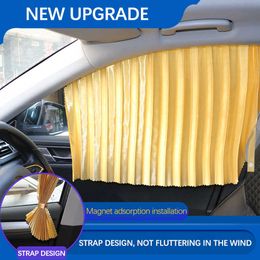 Universal Car Sunshade Automobile Magnetic Sliding Sunshade Door Curtain For Touring car Double-sided Sunscreen UV Door Curtain