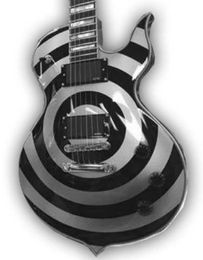 Wylde Audio Odin Grail Gangrene Silver Black Bullseye Electric Guitar Large Block Inlay, China EMG Pickups, Chrome Hardware