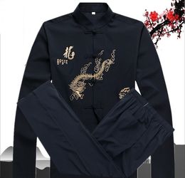 Adults Vintage Chinese Martial Arts Wing Chun Suit Tai Chi Martial Arts Clothing Set Black Red White Blue Kung Fu Uniform