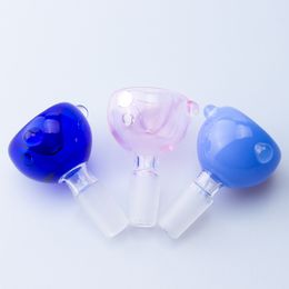 Headshop214 G017 Smoking Pipe Glass Water Bong Bowl 14mm 18mm Male Female Colorful Dome Glass Bowls Bubbler Ash Catcher Bubbler Tool