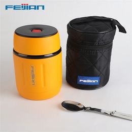 FEIJIAN Lunch Box,Food Thermos 18/10 Stainless Steel,Portable Food Soup Containers Suitable For Home And Travel,500ML,Tumbler 210913
