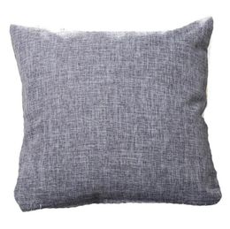 45*45cm Linen Pillow Covers Square Cushion Cover Bedroom Sofa Decorative Pillow Cases