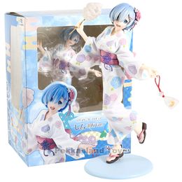 Re:Life in a different world from zero Rem Yukata Ver. PVC Figure Collectible Model Toy X0503