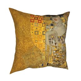 Gustav Klimt Adele Bloch-Bauer I Pillow Cover Home Decorative Cushion Throw For Living Room Double-sided Printing Cushion/Decorative