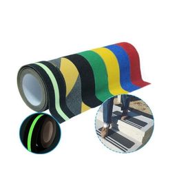 5cm*5M Traffic Signal Floor Sticker Stairs Corridors Factory Workshops PVC Self-adhesive Anti-slide Tape Warning Adhesive Tapes