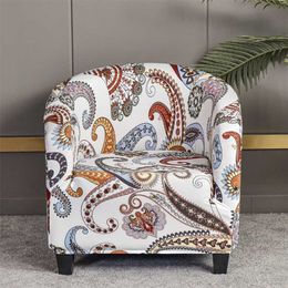 boho style bar chair decoration club cover arm slipcover geometric printed small sofa covers protect for pets 211116