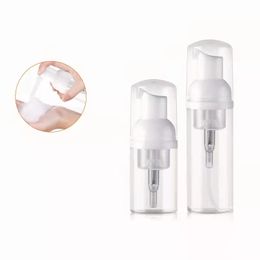 30ml 60ml Plastic Foam Pump Bottle 2oz Clear White Soap Dispenser Bottles Hand Sanitizer Mousses Liquid Foaming Container DH4856