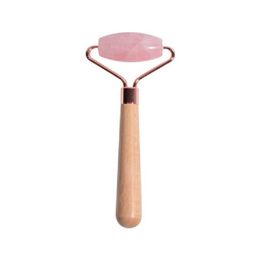 Face jade massager roller devices Pink crystal single head wooden rod appliance spot 10pcs a lot new women's comfortable body health