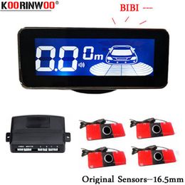 Car Rear View Cameras& Parking Sensors Koorinwoo Original 16.5mm Voice/BIBI Speaker LED Monitor Sensor 4 Parktronic Multicolor Backlight Ale