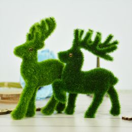 3 Kinds Christmas Cute Mini Turf Deer Simulation lichen Deer Shooting PropsSleeping Standing Shooting Props