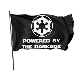 Powered by The Darkside 3x5ft Flags 100D Polyester Outdoor Banners Vivid Color High Quality With Two Brass Grommets