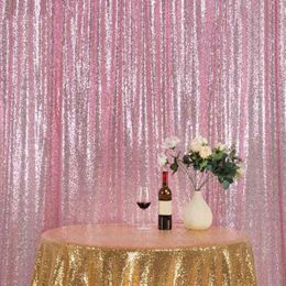 Curtain & Drapes Rectangular Sequins Background Tablecloth Decorative Cloth Bright Backdrop For Party Table Weddings Decoration