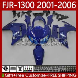 OEM Fairings For YAMAHA FJR-1300 FJR 1300 A CC FJR1300 01 02 03 04 05 06 Moto Body 106No.41 FJR-1300A 2001 2002 2003 2004 2005 2006 FJR1300A 01-06 Bodywork Kit Gloss blue