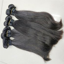 Dark black big factory 10pcs wholesale extensions silky straight virgin Malaysian human hair