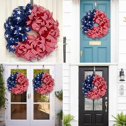 Decorative Flowers American Independence Day Garland Home Furnishing Fabric Decoration Shop Window Props 30CM