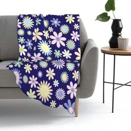 Blankets Flowers Blue Pattern Throw Blanket Fleece Bed Sofa Flannel Warm Bedding On Home Travel Adult Child