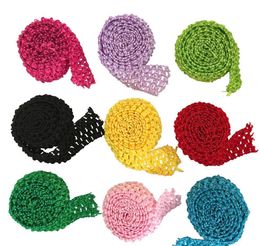 2021 1.5" Crochet Elastic Tutu Waistband Headbands Band Trim Rolls by Meters For Tutu Dress Skirts