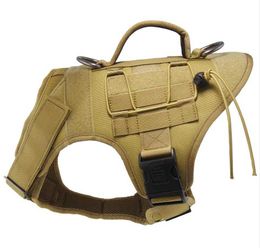 Tactical Dog Vest Harness Military K9 Training Working for Medium, Large and XL Sizes 210712