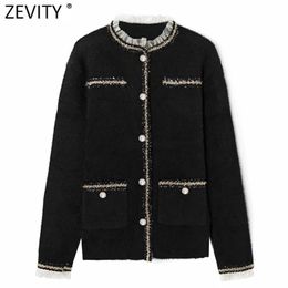 Autumn Women Sweet Agaric Lace Contrast Colour Woollen Coat Female Long Sleeve Pockets Cardigan Jacket Chic Tops CT622 210420