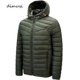 DIMUSI Winter Men's Jacket Fashion Male Ultra Light Down Warm Parkas Coats Casual Outwear Thermal Hooded Jackets Mens Clothing Y1122