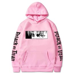 Anime Attack on Titan Eyes Printed Men/women Hoodie Long Sleeve Sweatshirt Hoodies Tops Unisex Y0319